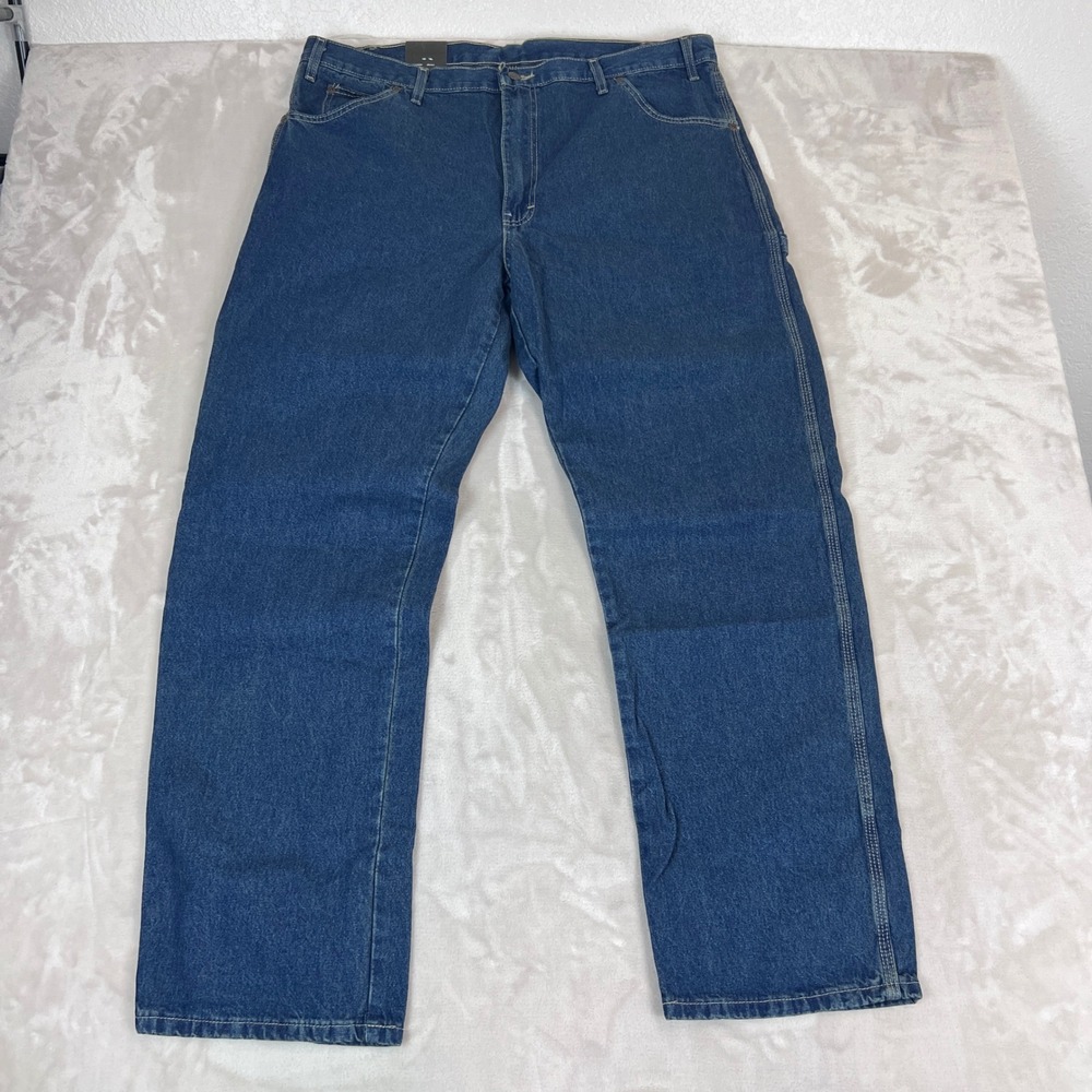 Dickies Carpenter Jeans Mens 40x32 Blue Relaxed Fit Straight Leg Workwear Y2K